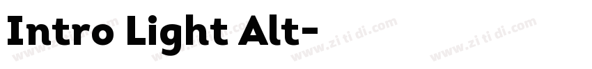 Intro Light Alt字体转换